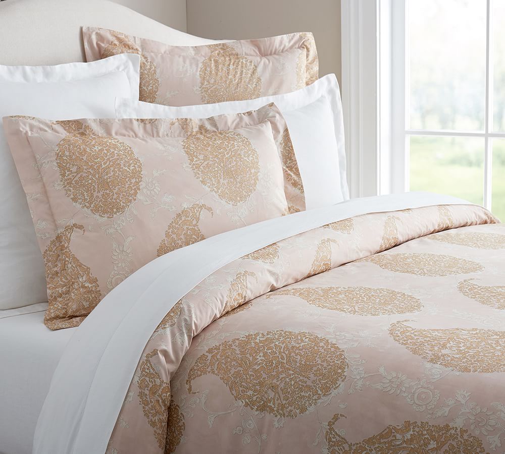 Cypress Paisley Organic Patterned Duvet Cover & Sham Pottery Barn