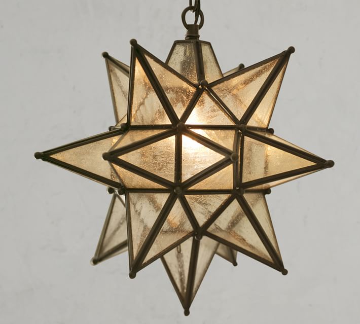 exterior star pendant light