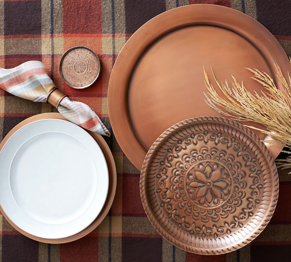 Rustic Copper Charger Plate Pottery Barn