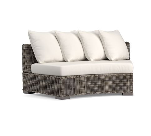 Huntington All-Weather Wicker Rounded Outdoor Sectional Components ...