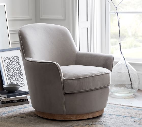 upholstered swivel glider