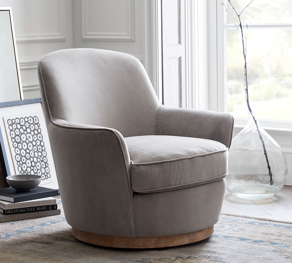 grey swivel chair