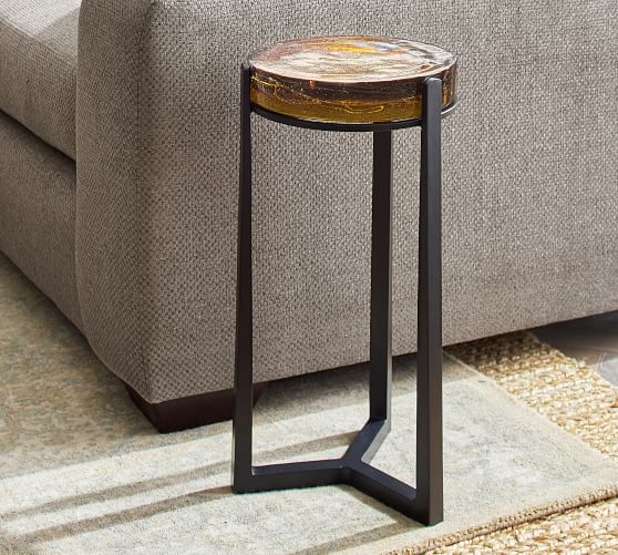 glass accent table