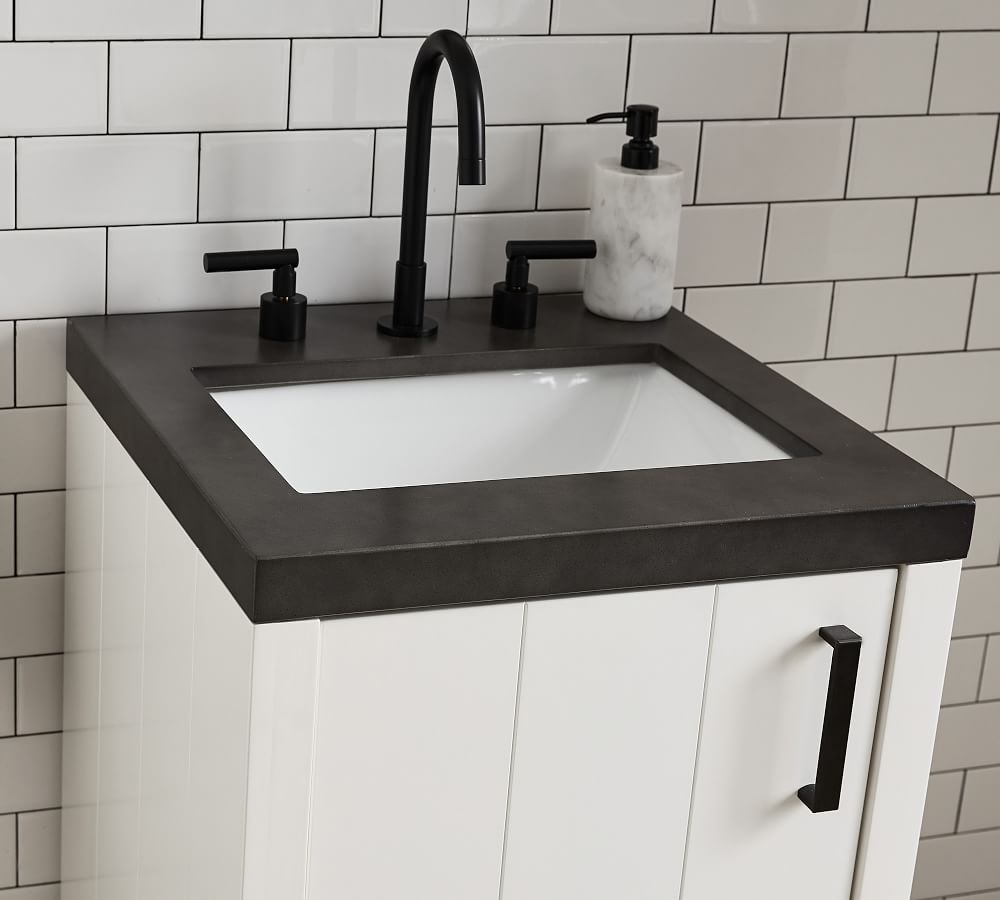 Austen 21" Concrete Top Sink Vanity Pottery Barn