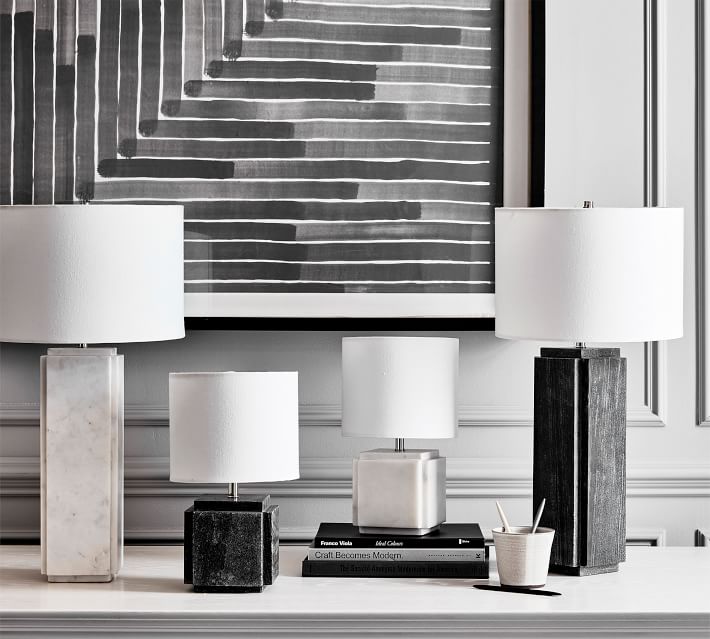 black and white marble lamp