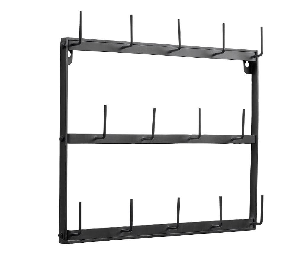 Vintage Blacksmith Wall Mug Rack Small Kitchen Accessories Pottery