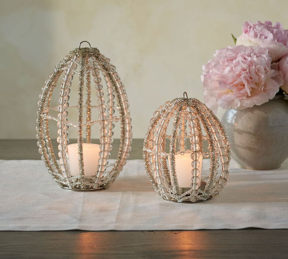 Beaded Egg Votive Holder Pottery Barn