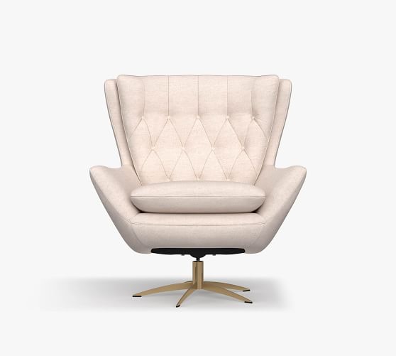 wells upholstered swivel armchair