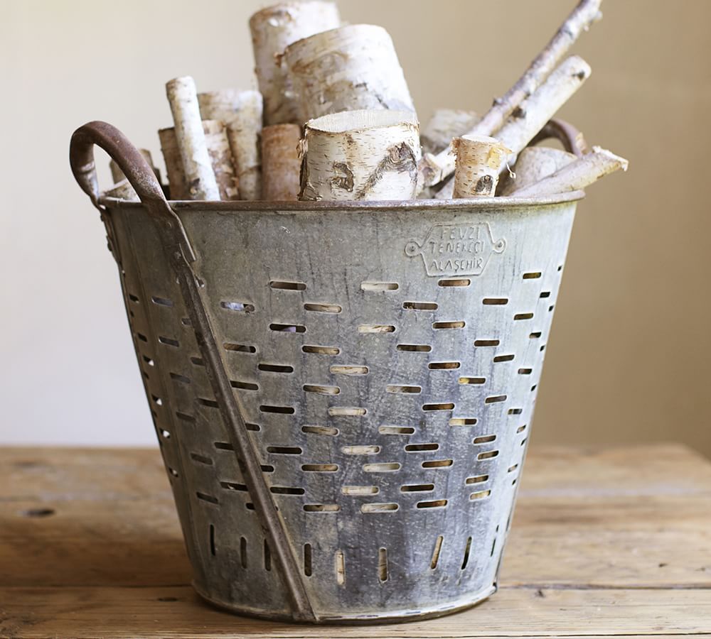 PB Found Olive Bucket Pottery Barn