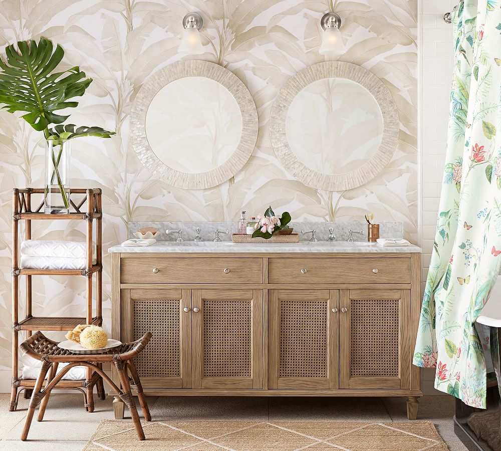 Rattan Floor Storage Pottery Barn