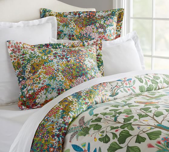 pottery barn floral duvet