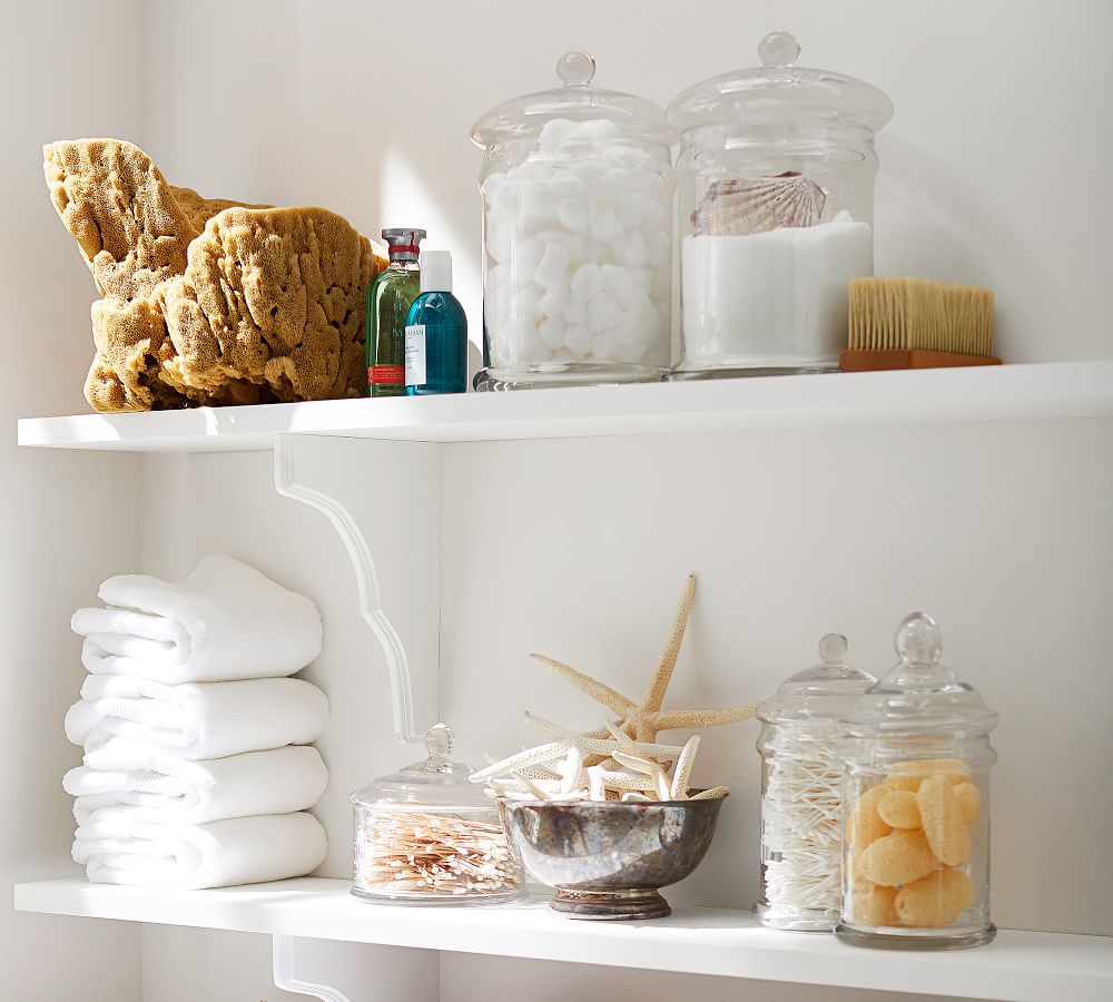 Classic Glass Bathroom Canisters Pottery Barn
