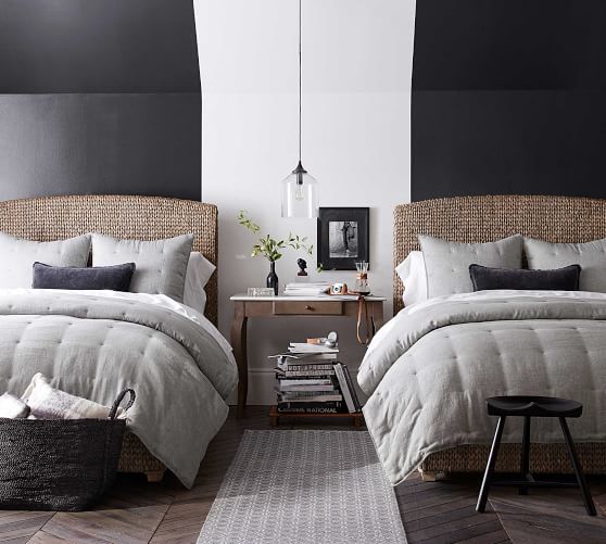 pottery barn linen duvet