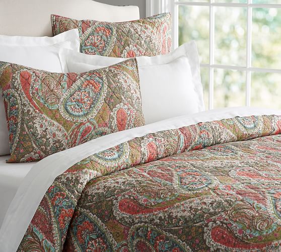 pottery barn paisley quilt