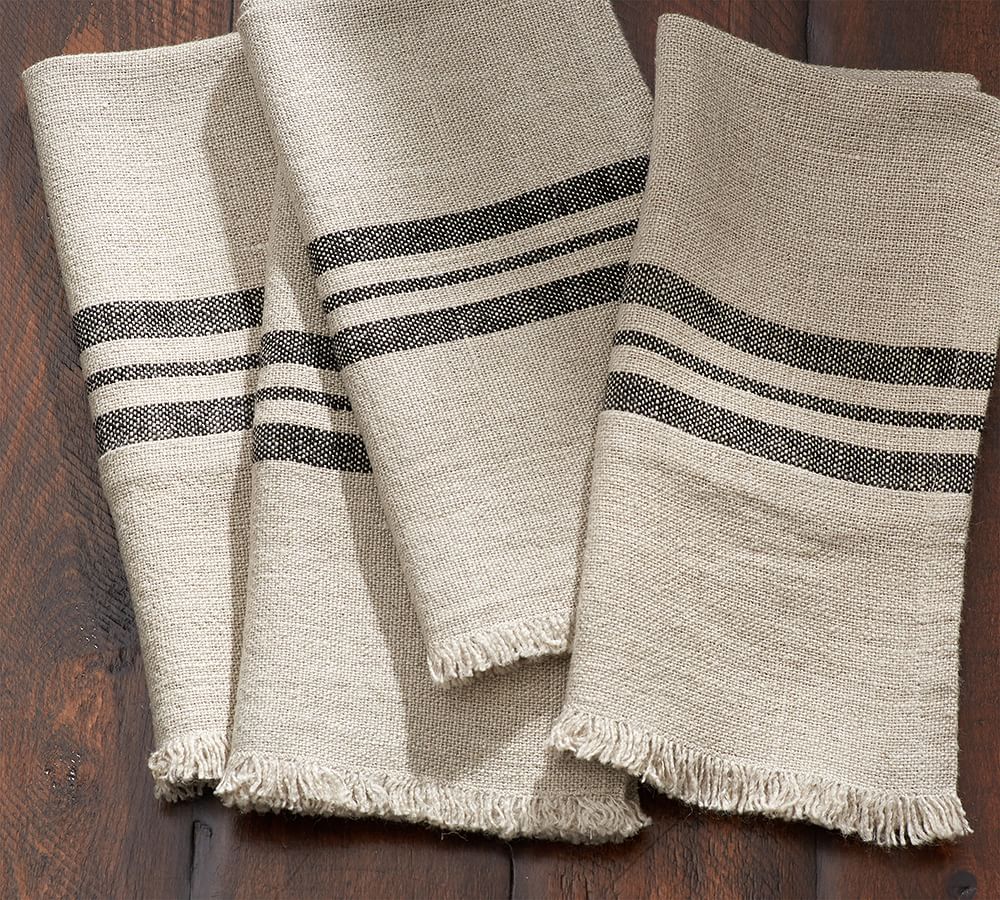 Napa Stripe Napkin Set, Set of 4 Pottery Barn