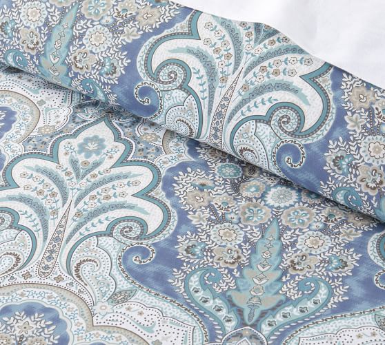 jordana paisley percale duvet cover 