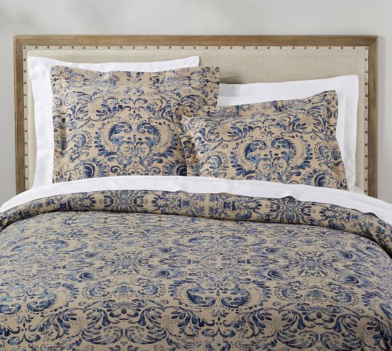 pottery barn damask duvet cover