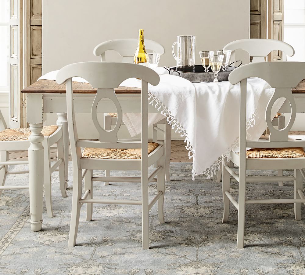 pottery barn white dining table