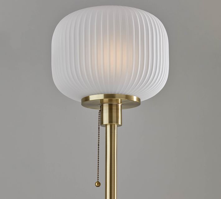 ribbed glass floor lamp