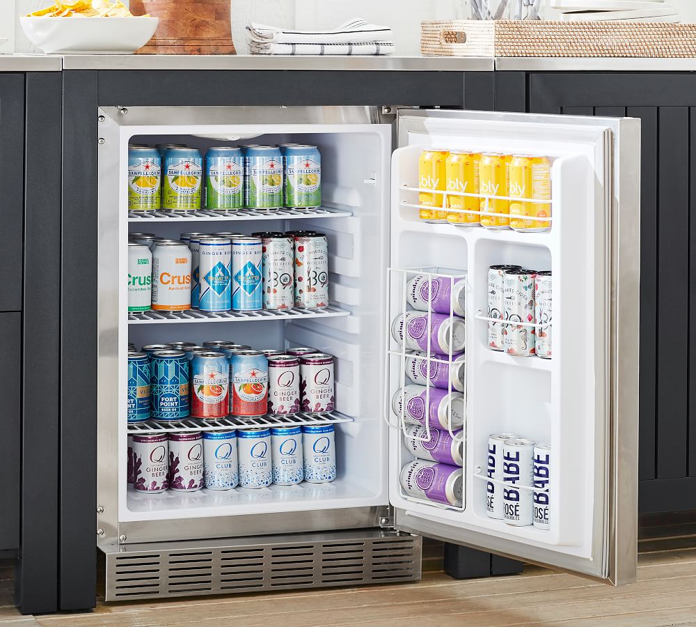 Indio Metal Outdoor Kitchen Convertable Refrigerator & Double Door ...