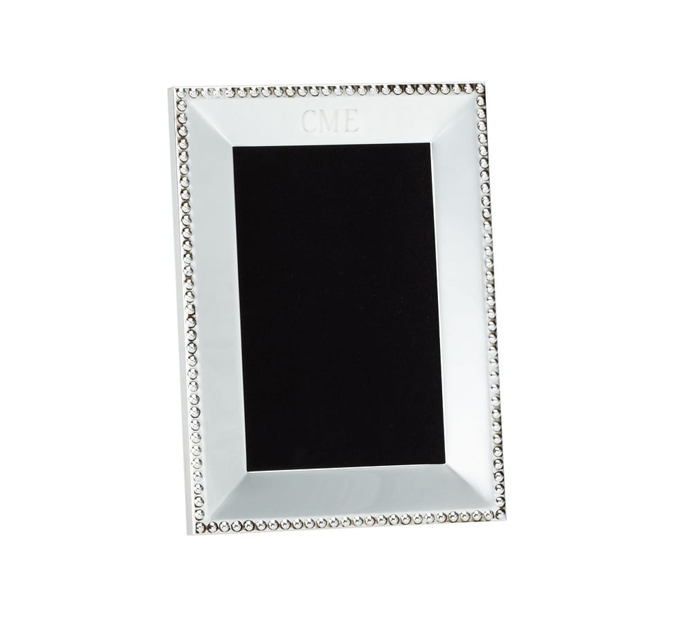 Personalized Silver-Plated Beaded Frames | Pottery Barn