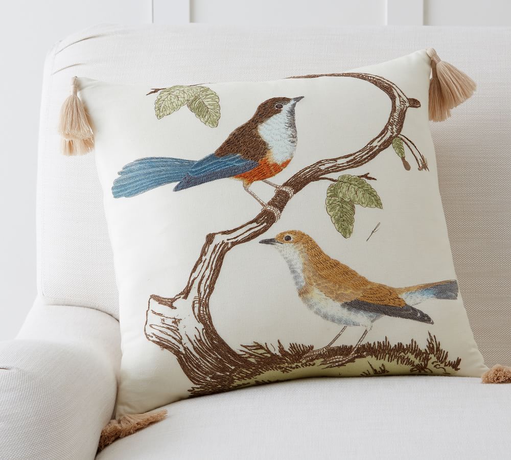 Briah Bird Pillow Cover Pottery Barn
