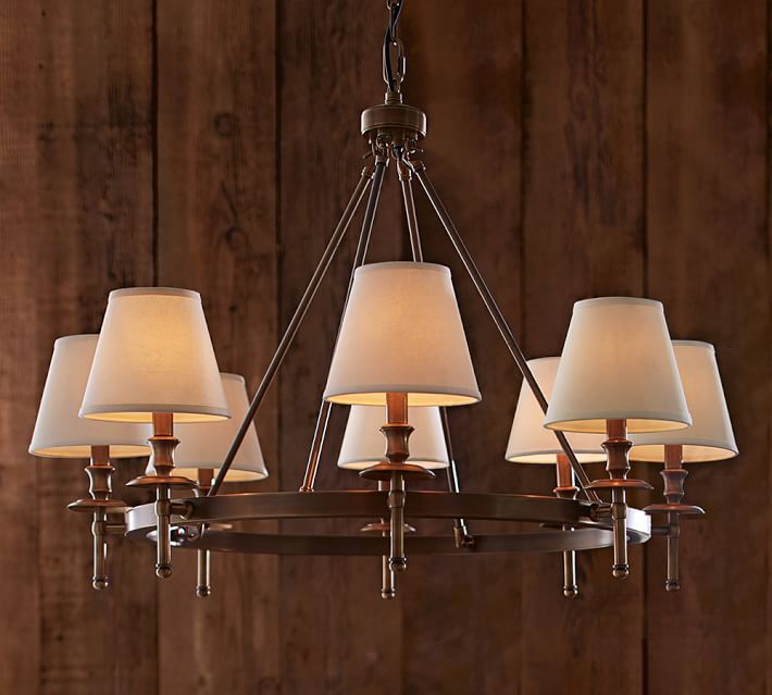 linen chandelier shades