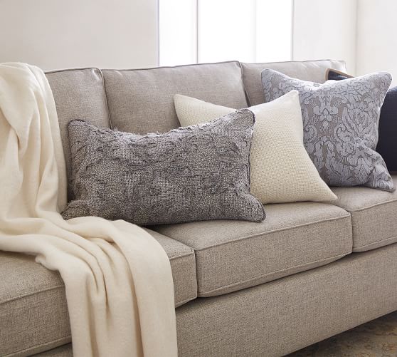 NWT Pottery Barn Barn "Solid Mohair Throw"*  50x70" Ivory 100%  Acrylic New 