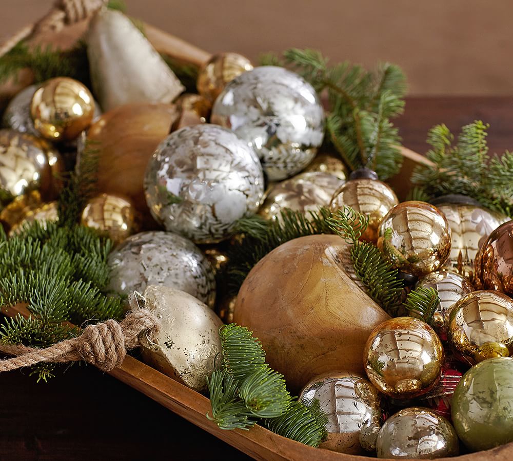 Mercury Ball Christmas Ornaments - Silver | Pottery Barn