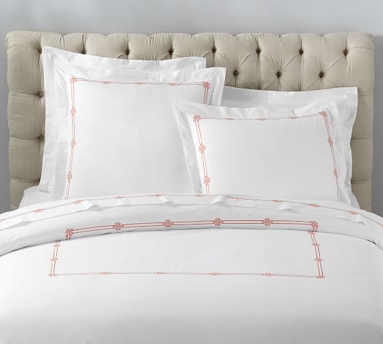 pottery barn embroidered duvet cover