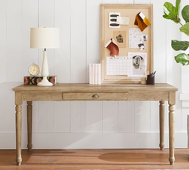 wood writing desk with drawers