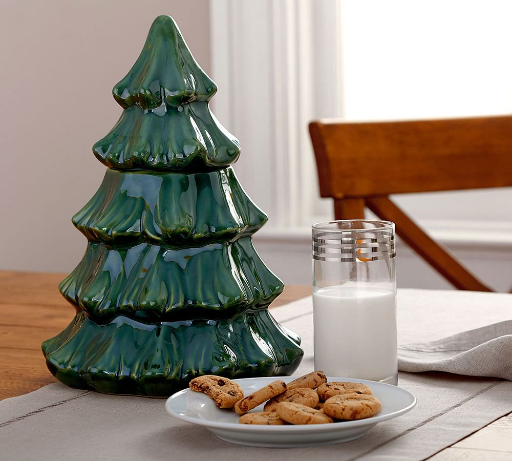 Evergreen Tree Cookie Jar Kitchen Accessories Pottery Barn