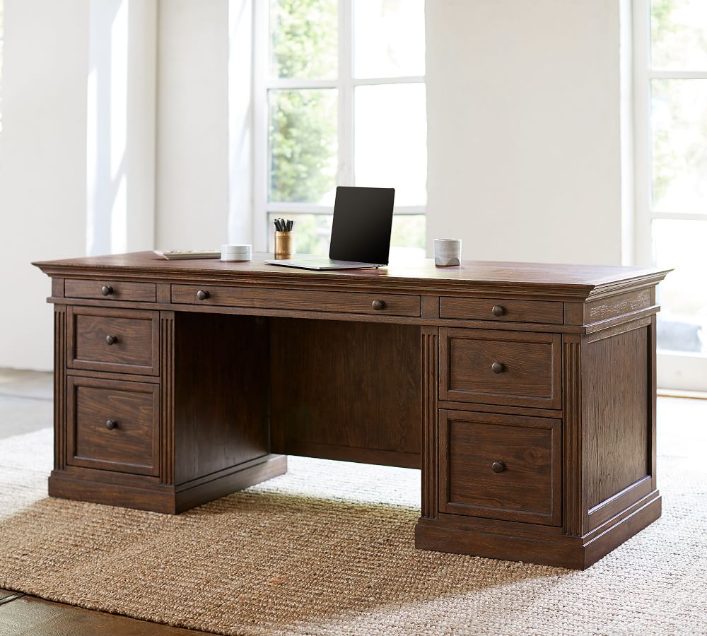 Livingston Executive Desk with Drawers Pottery Barn