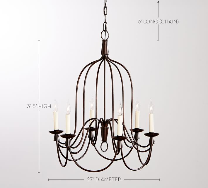 pottery barn black chandelier