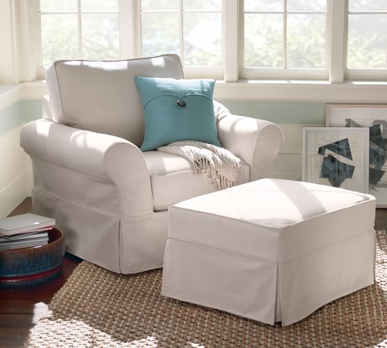 pottery barn swivel chair slipcover