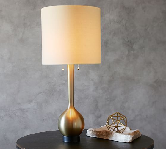 pottery barn brass table lamp