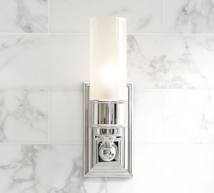 chrome tube sconce