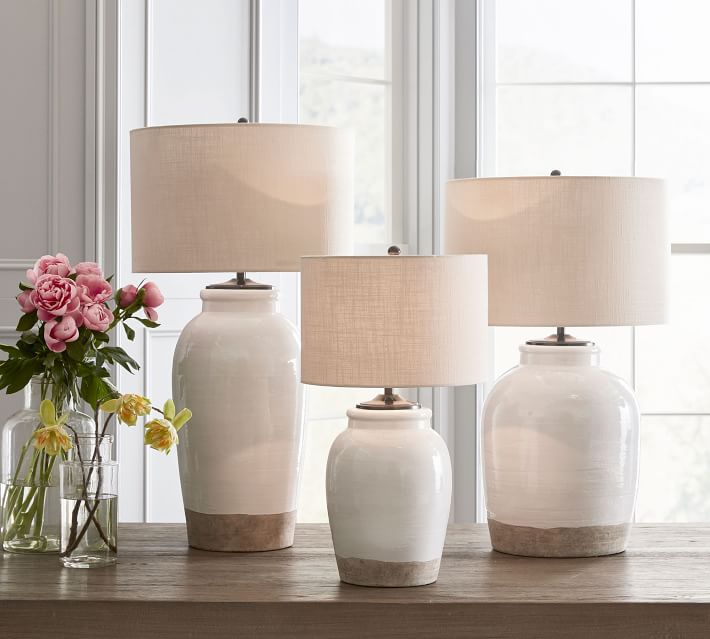 pottery barn ceramic lamp