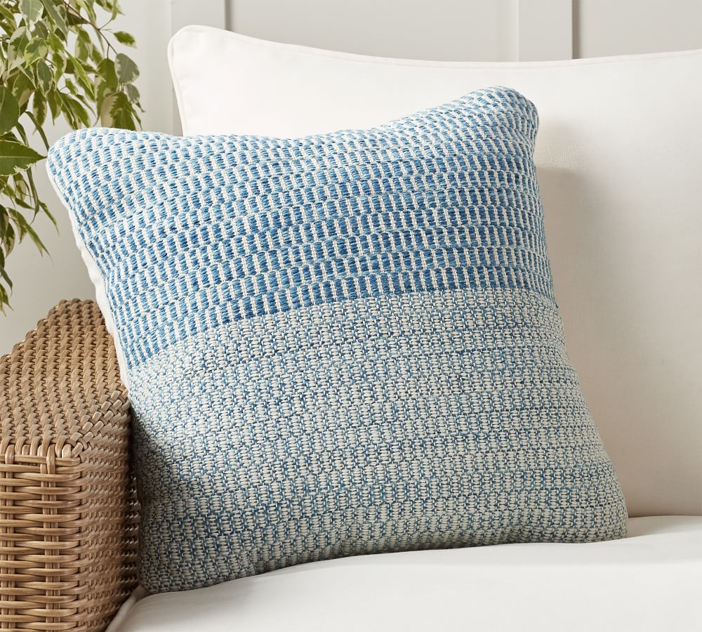 Coastal Horizon Blue Indoor/Outdoor Pillow Set | Pottery Barn