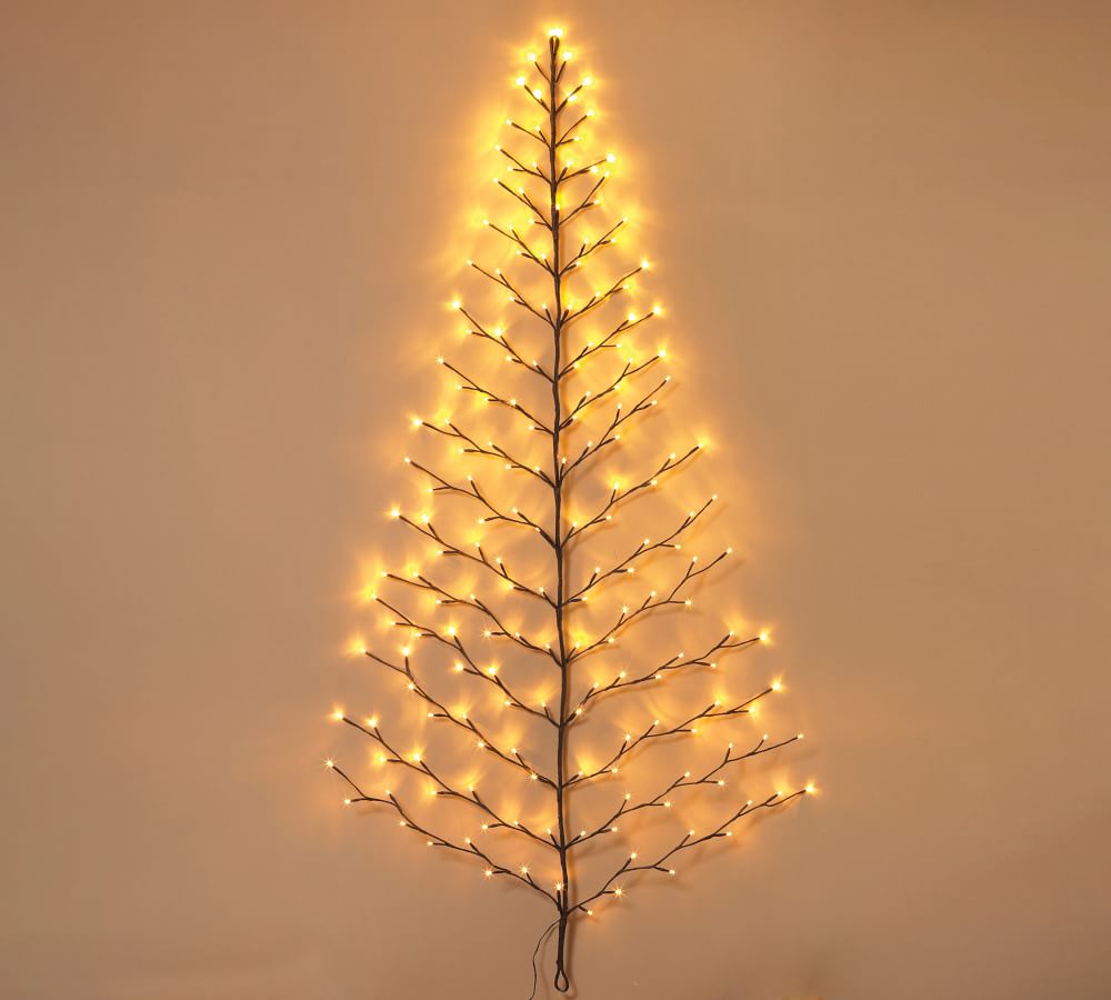 Light Up LED Tree Shaped Wall Decor Pottery Barn