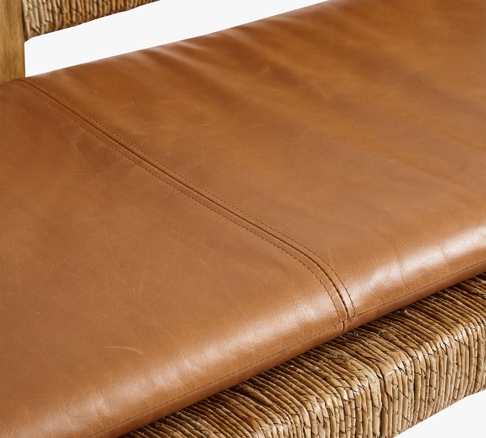 faux leather bench cushion