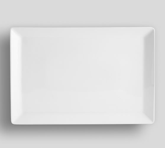 white ceramic rectangular tray