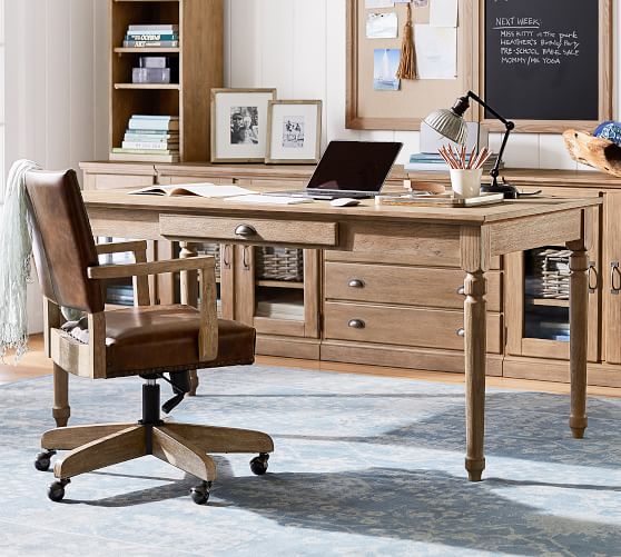 pottery barn wooden desk