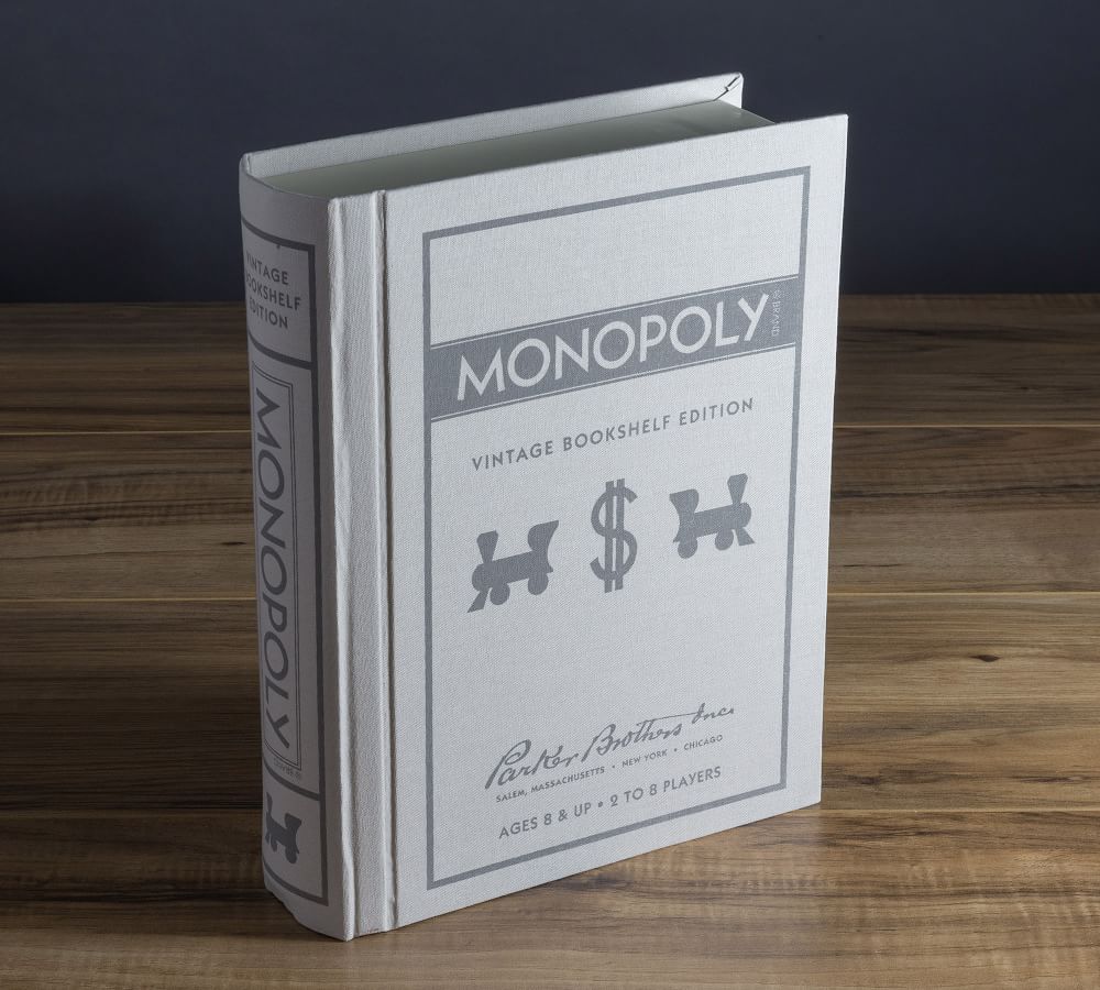 Linen Book Board Games Set of 3 Game Room Games Pottery Barn