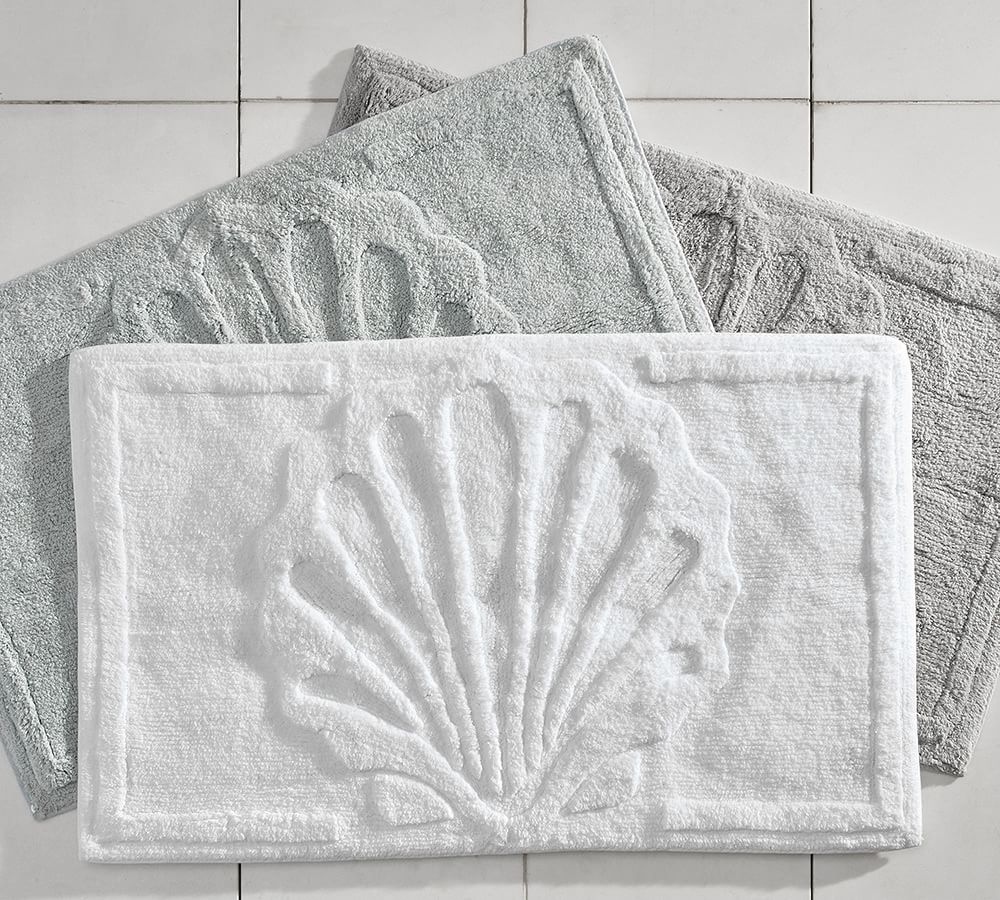 Shell Sculpted Bath Mat Pottery Barn