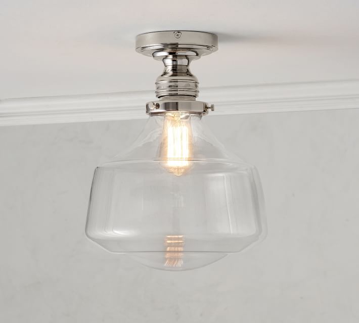 clear glass flush mount