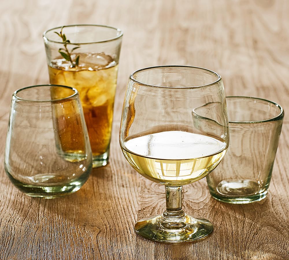 Santino Handcrafted Recycled Drinking Glasses Pottery Barn