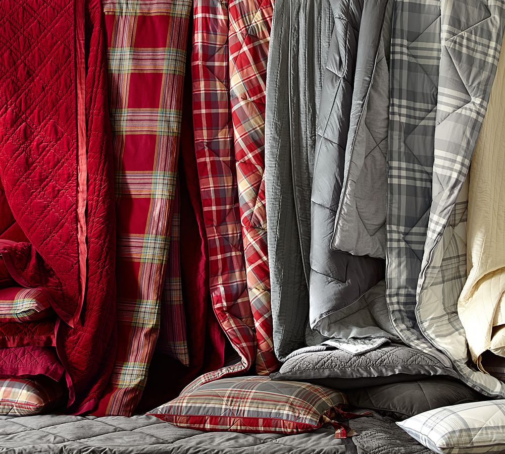 Traftin Plaid Comforter & Shams Pottery Barn