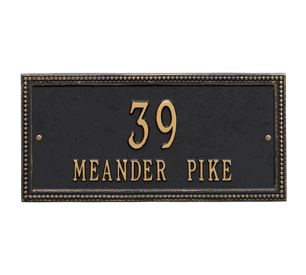 Beaded Rectangle Address Plaque Pottery Barn