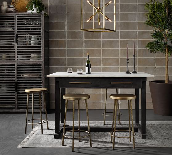 pottery barn metal bar stools